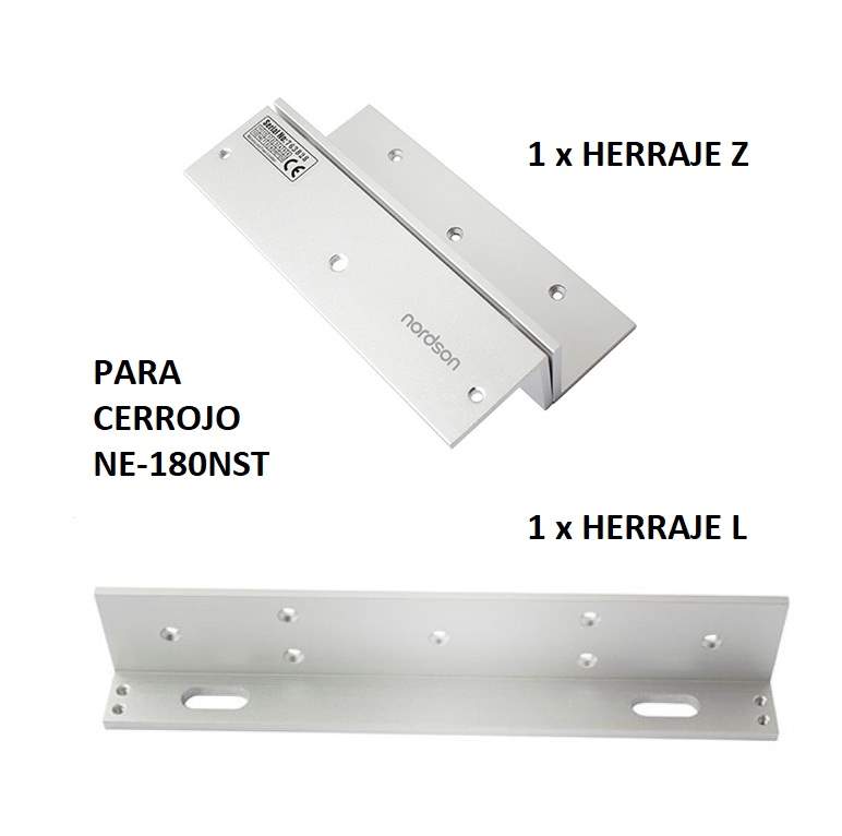Herrajes Z y L para cerrojo NE-180NST 1 Herrajes Z y L para cerrojo NE-180NST