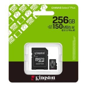 Memoria MicroSD Kingston de 256GB Clase 10